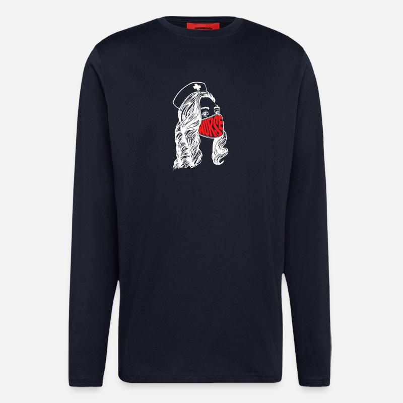 Krankenschwester Pflegerin Krankenpflegerin Beruf - Langarmshirt - made by SPREAD  - DARK NAVY