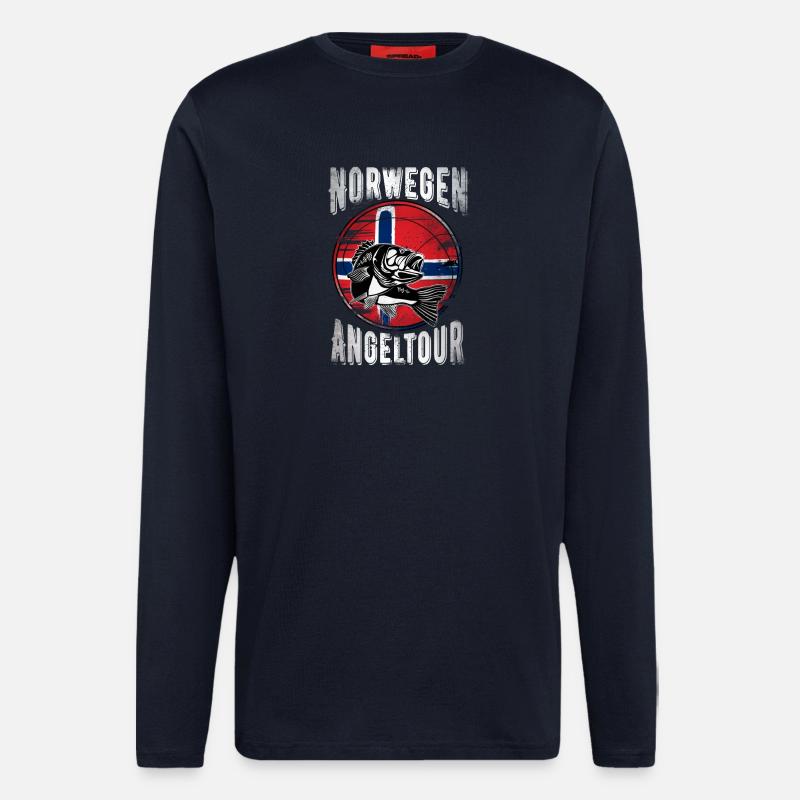 Norwegen Angeltour - Langarmshirt - made by SPREAD  - DARK NAVY