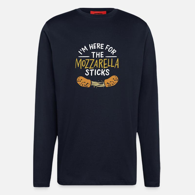 Mozzarella Sticks Cheese Sticks - Longsleeve - made by SPREAD  - DARK NAVY