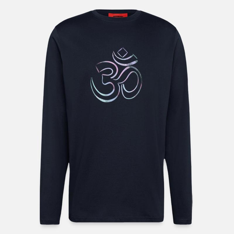 Buntes Karma Om Zeichen - Langarmshirt - made by SPREAD  - DARK NAVY