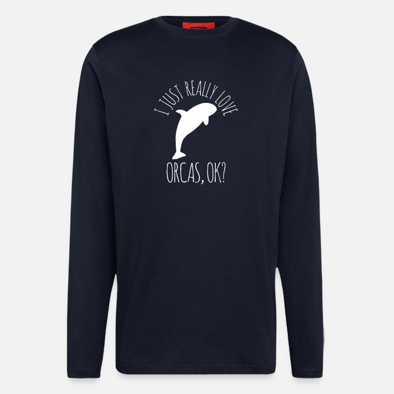 Orques Orques - Manches longues bio décontracté fabriqué en UE - DARK NAVY