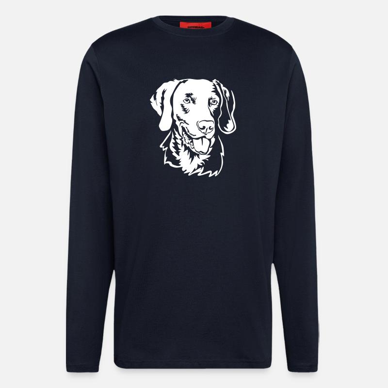 Weimaraner head "Black Edition" - Longsleeve - made by SPREAD - DARK NAVY