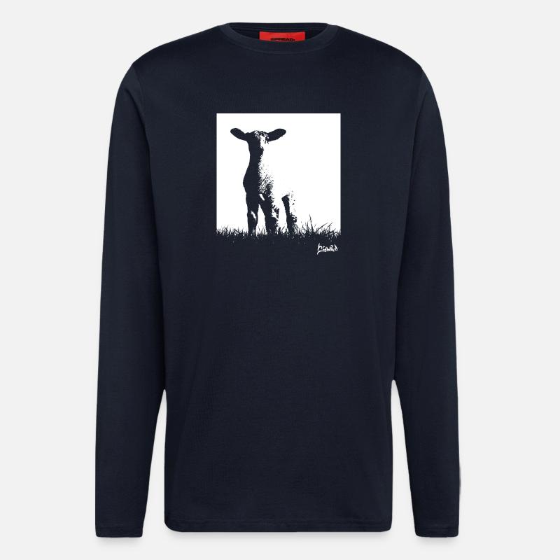 Ostfriesland-Kollektion: Deich-Lämmchen - Langarmshirt - made by SPREAD  - DARK NAVY