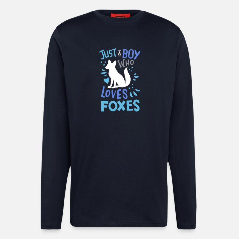 Foxes Fox Fox Lover - Longsleeve - made by SPREAD  - DARK NAVY