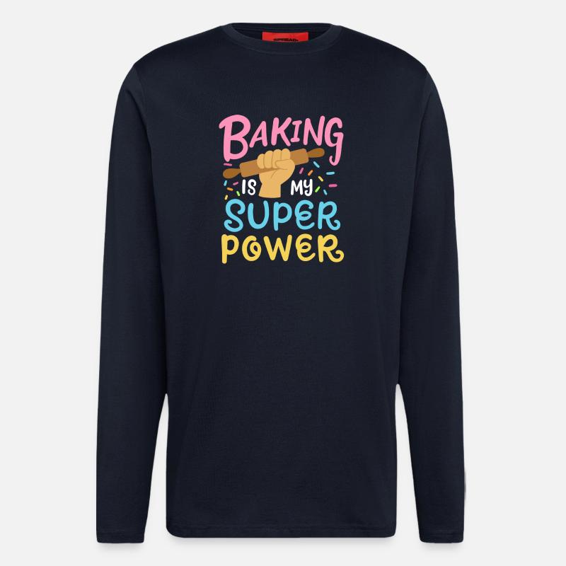 Baking Baker Rolling Pin - Longsleeve - made by SPREAD  - DARK NAVY