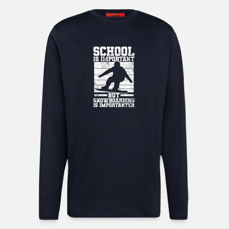 Snowboarding Snowboarder Snowboard - Longsleeve - made by SPREAD  - DARK NAVY