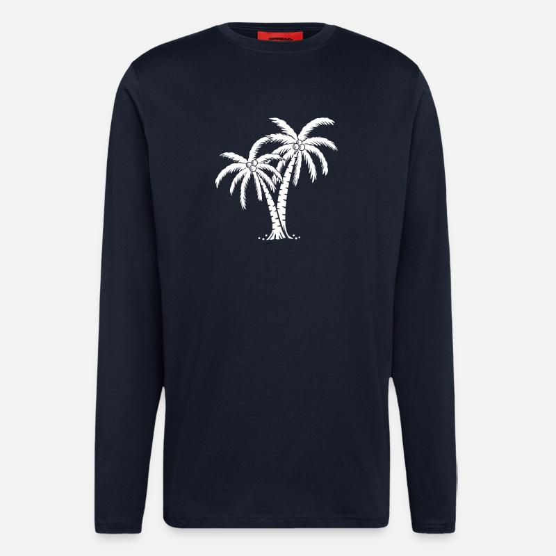 Palm tree - Longsleeve - made by SPREAD  - DARK NAVY