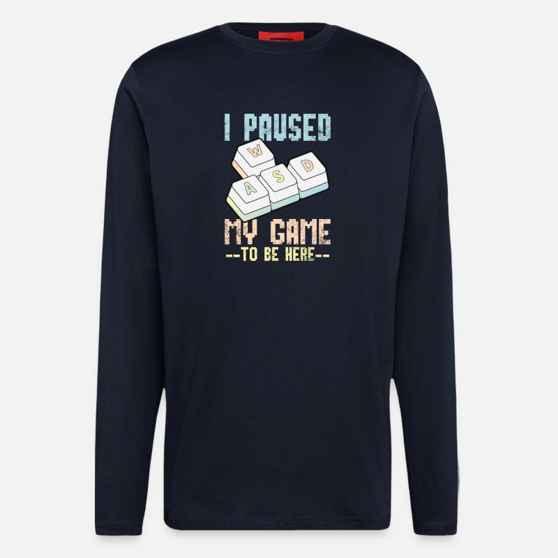 PC Games Player Computer Keyboard - Longsleeve - made by SPREAD  - DARK NAVY