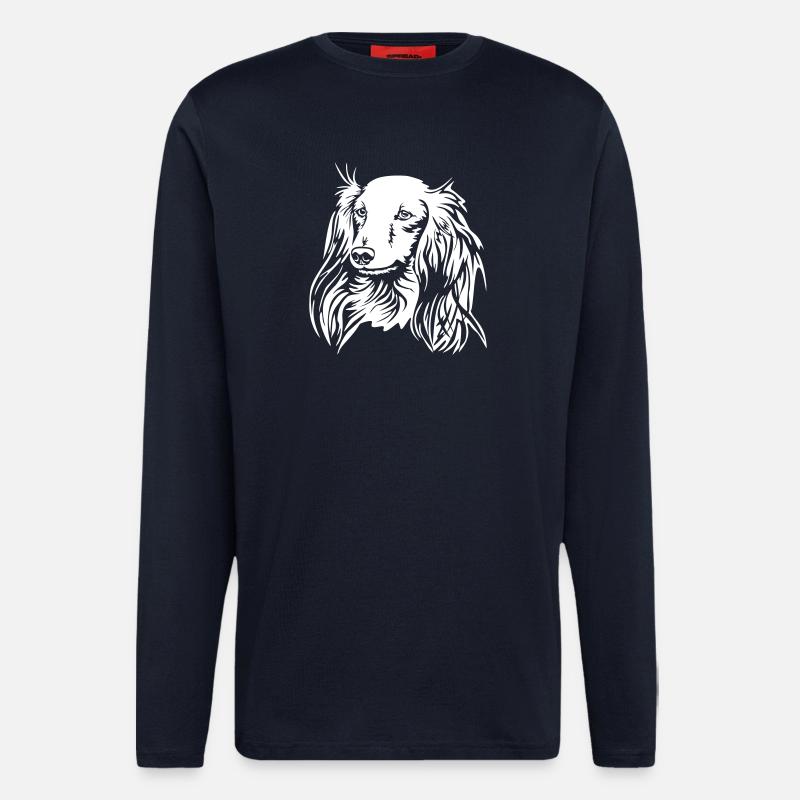 Dackel Kopf "Black Edition" - Langarmshirt - made by SPREAD  - DARK NAVY