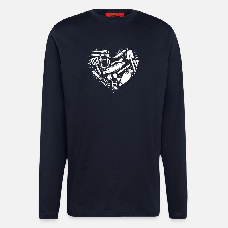 Backen Backutensilien - Langarmshirt - made by SPREAD  - DARK NAVY
