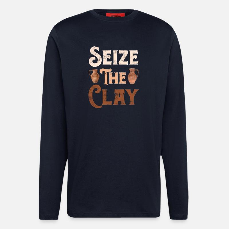 Pottery Pottery Pottery Pottery Pottery - Longsleeve - made by SPREAD - DARK NAVY