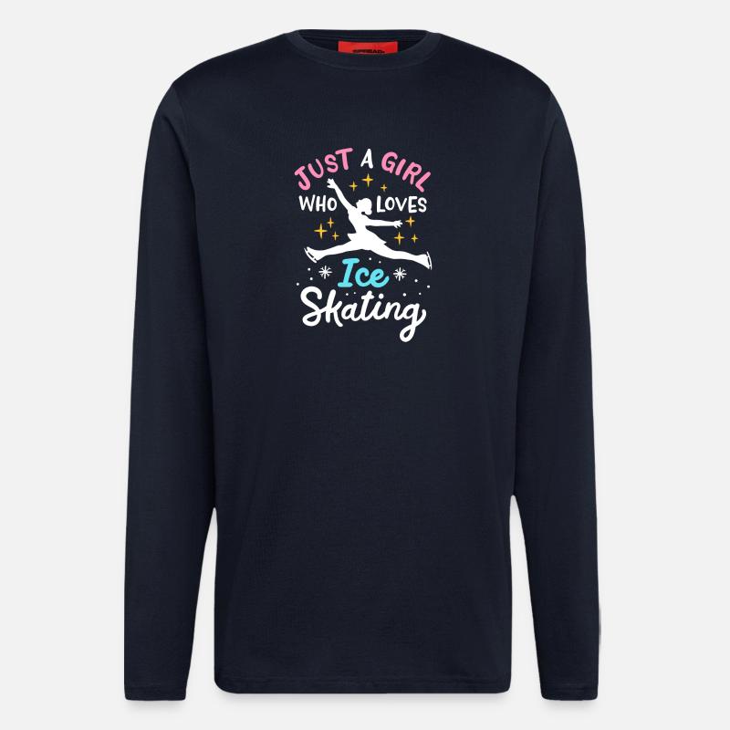 Eislaufen Eisläufer - Langarmshirt - made by SPREAD  - DARK NAVY