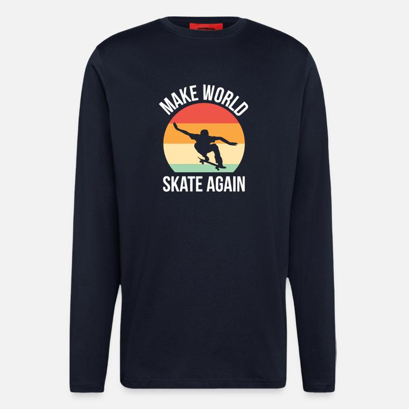 Make World Skate Again - Langarmshirt - made by SPREAD - DARK NAVY