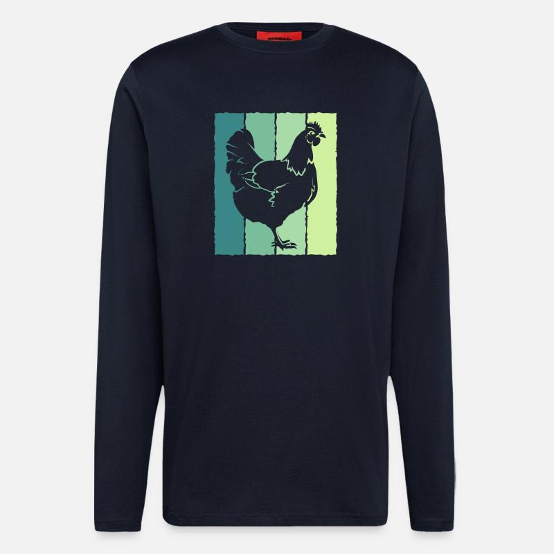 Huhn - Langarmshirt - made by SPREAD  - DARK NAVY