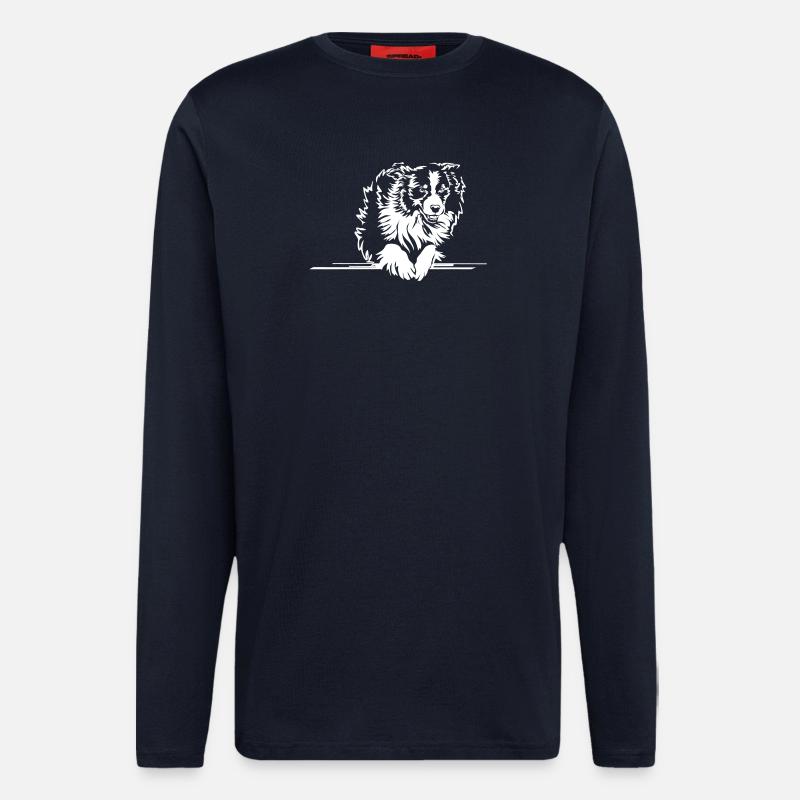 Australian Shepherd "Black Edition" - Longsleeve - made by SPREAD  - DARK NAVY