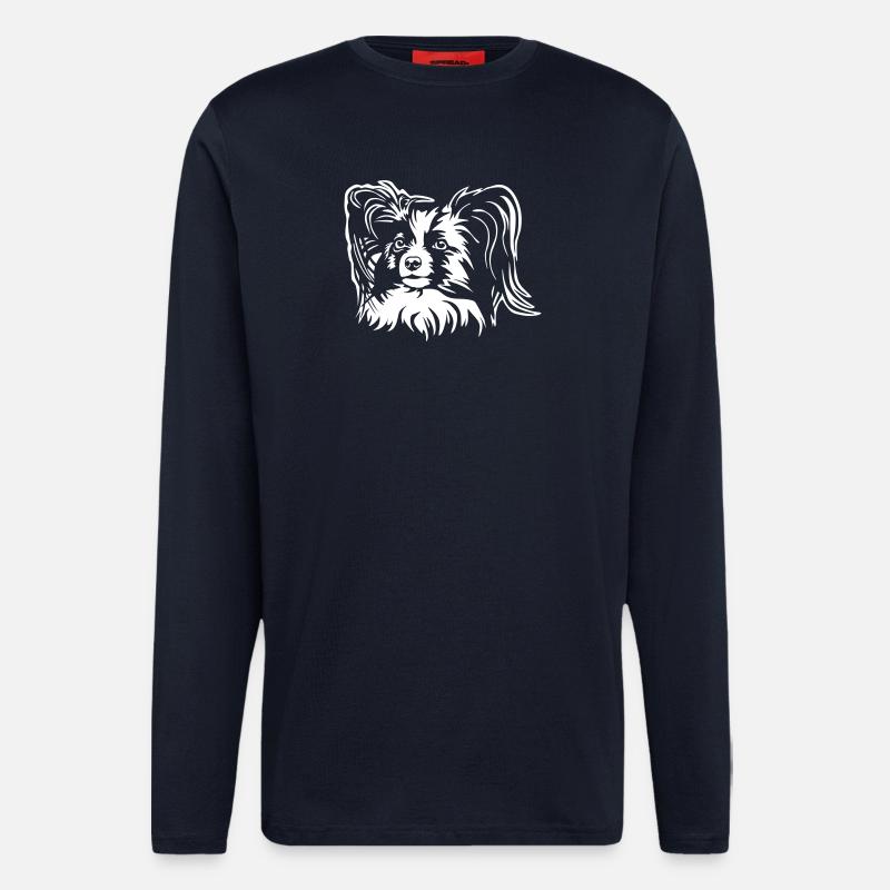 Papillon Head "Black Edition" - Longsleeve - made by SPREAD - DARK NAVY
