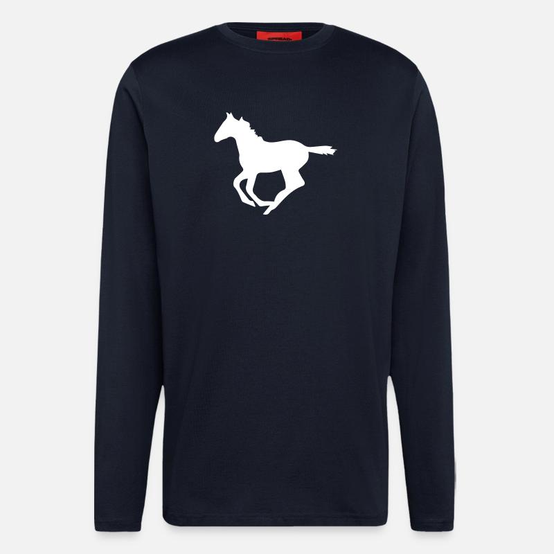 pferd - Langarmshirt - made by SPREAD  - DARK NAVY