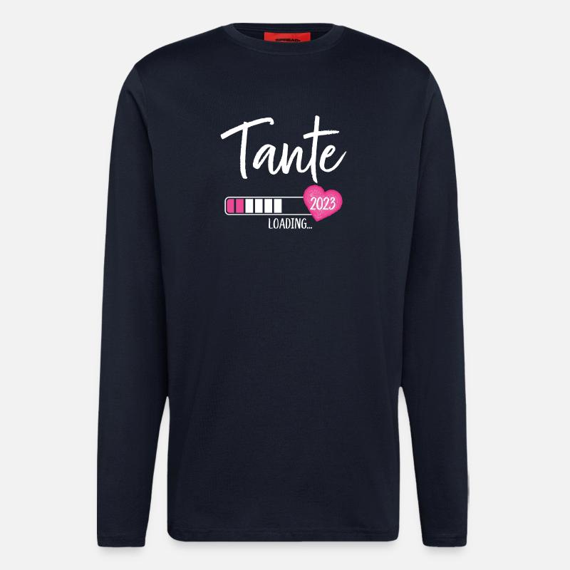 Tante Loading 2023 Herz Nichte Mädchen - Langarmshirt - made by SPREAD  - DARK NAVY