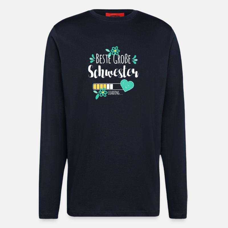Beste Große Schwester Loading - Langarmshirt - made by SPREAD  - DARK NAVY