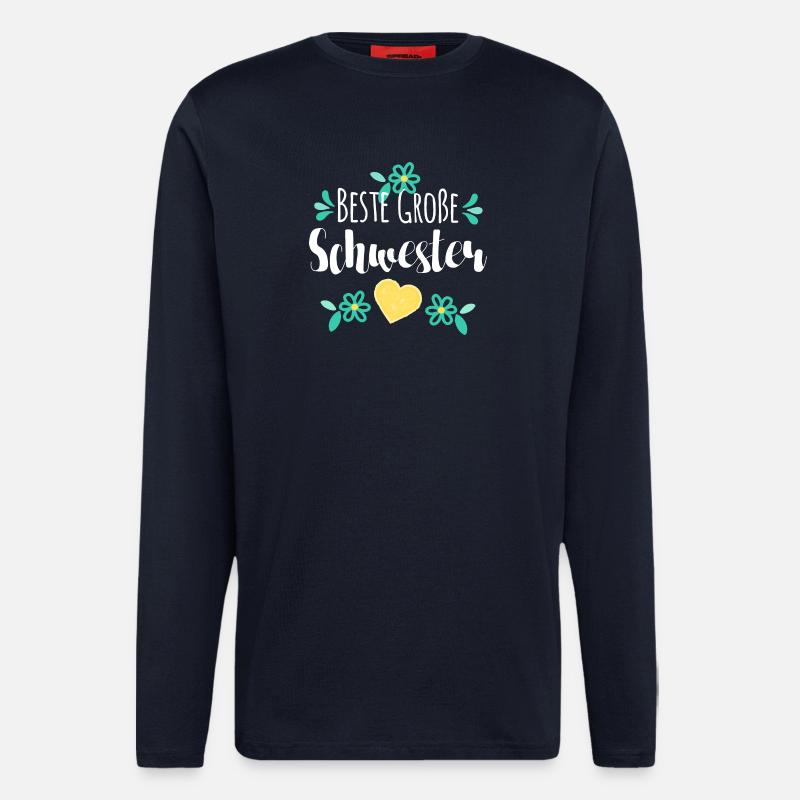 Beste Große Schwester - Langarmshirt - made by SPREAD  - DARK NAVY