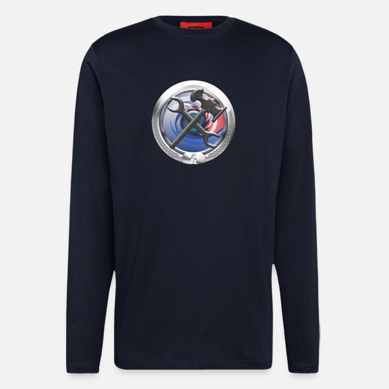 Craft Heating Water Sanitary Emblem - Longsleeve - made by SPREAD  - DARK NAVY