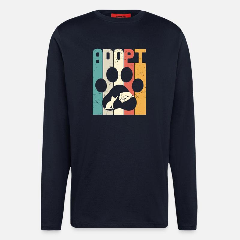 Adopt Cat - Langarmshirt - made by SPREAD  - DARK NAVY