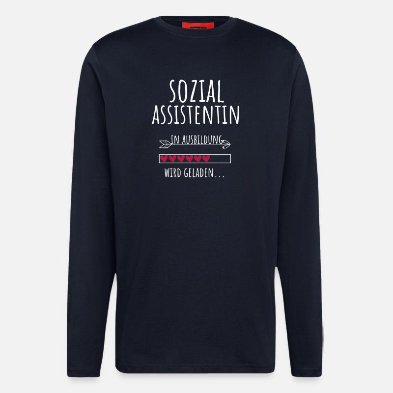Sozialassistentin in Ausbildung Geschenk - Langarmshirt - made by SPREAD  - DARK NAVY