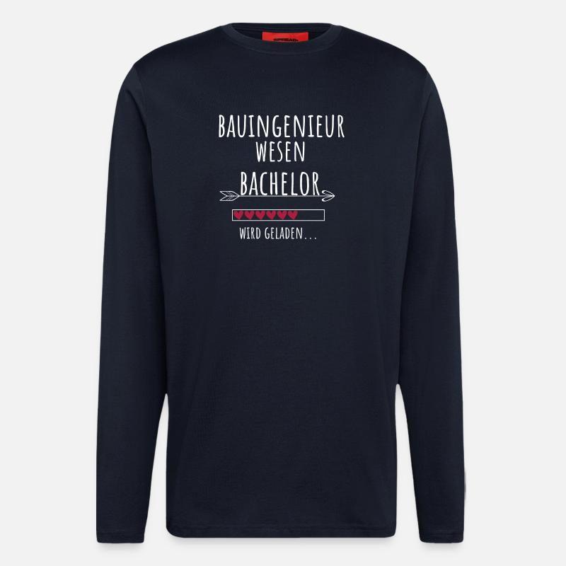 Bauingenieurwesen Bachelor Studium Geschenk - Langarmshirt - made by SPREAD  - DARK NAVY