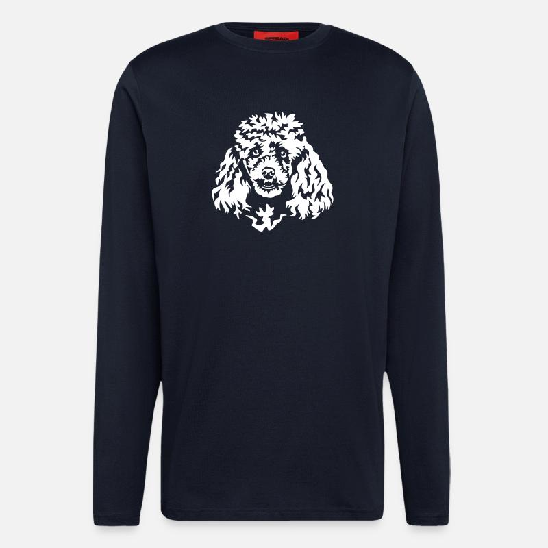 Poodle Head "Black Edition" - Longsleeve - made by SPREAD - DARK NAVY