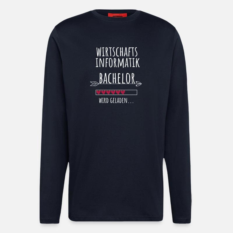 Wirtschaftsinformatik Studium Student Geschenk - Langarmshirt - made by SPREAD - DARK NAVY