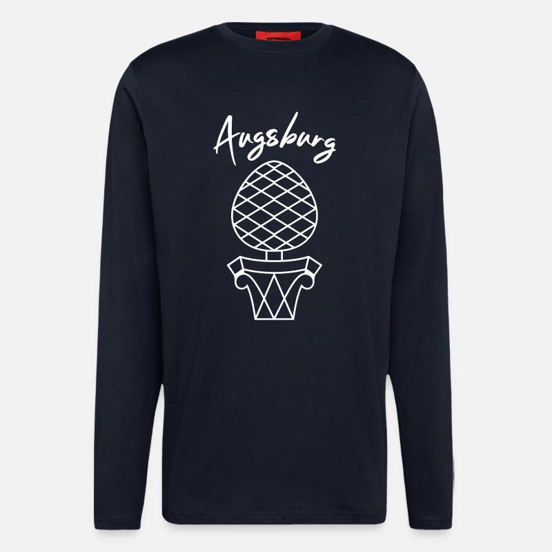 Augsburg | Designfarbe einstellbar - Langarmshirt - made by SPREAD  - DARK NAVY