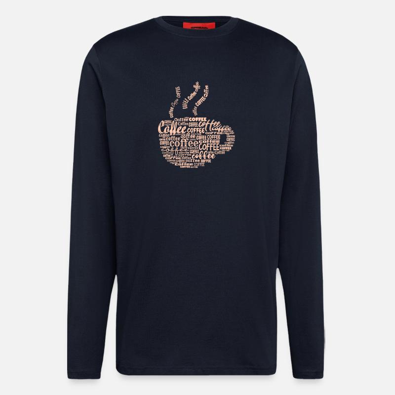 Coffee lovers Coffee saying coffee drinker - Longsleeve - made by SPREAD  - DARK NAVY