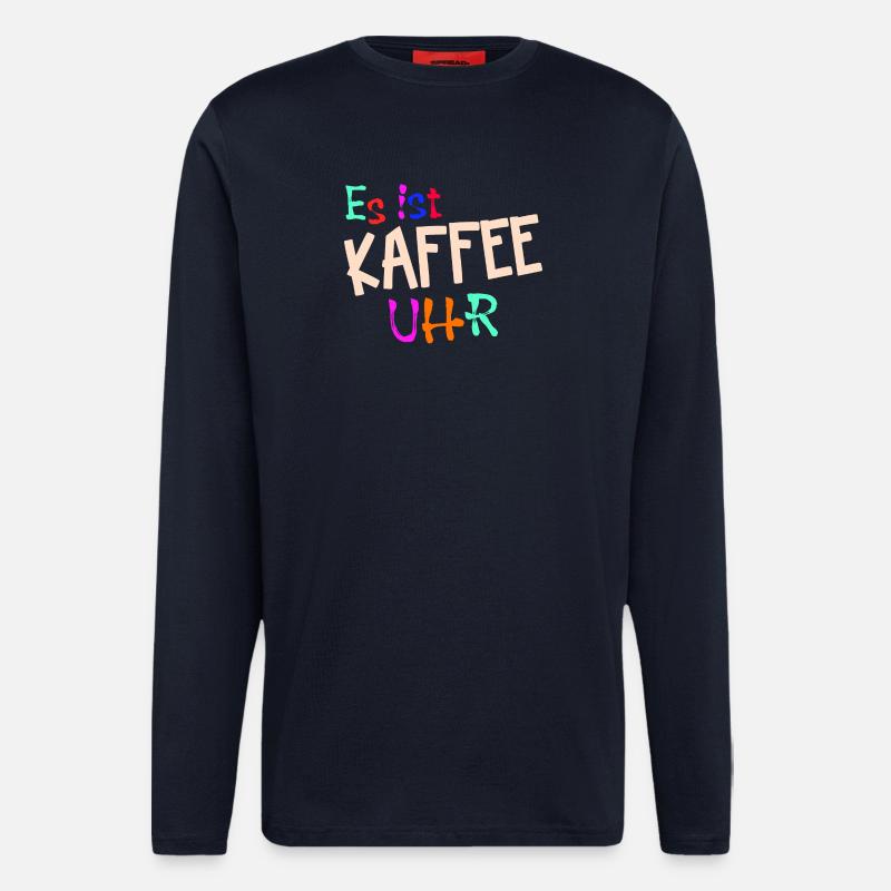 Kaffeeliebhaber Kaffeetrinker Kaffe Statement - Langarmshirt - made by SPREAD  - DARK NAVY