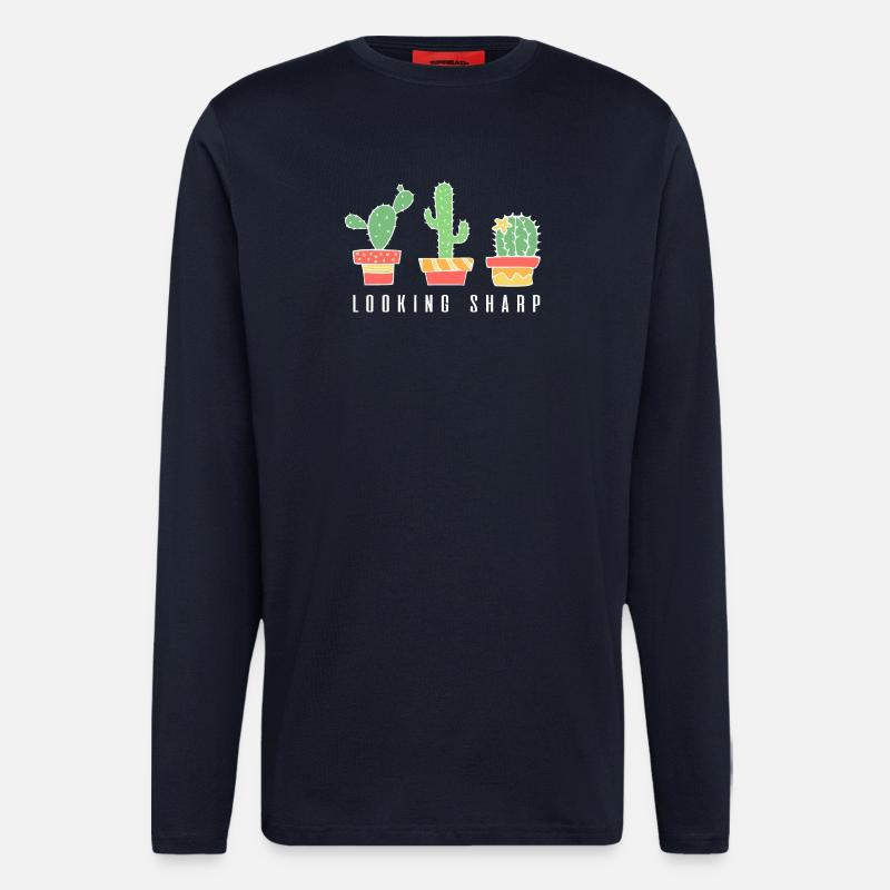 Looking Sharp Cactus - Longsleeve - made by SPREAD  - DARK NAVY