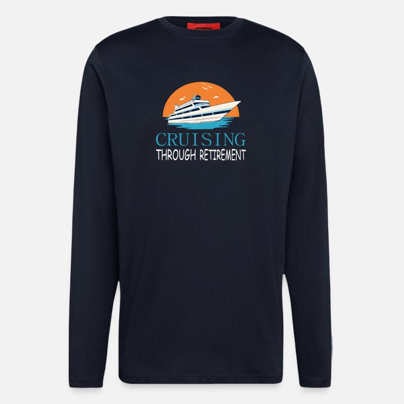Kreuzfahrt durch den Ruhestand - Langarmshirt - made by SPREAD  - DARK NAVY