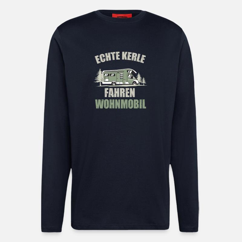 Echte Kerle Wohnmobil Roadtrip - Langarmshirt - made by SPREAD  - DARK NAVY