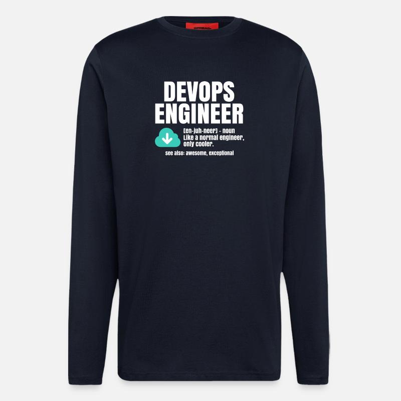 Devops-Ingenieur - Langarmshirt - made by SPREAD  - DARK NAVY