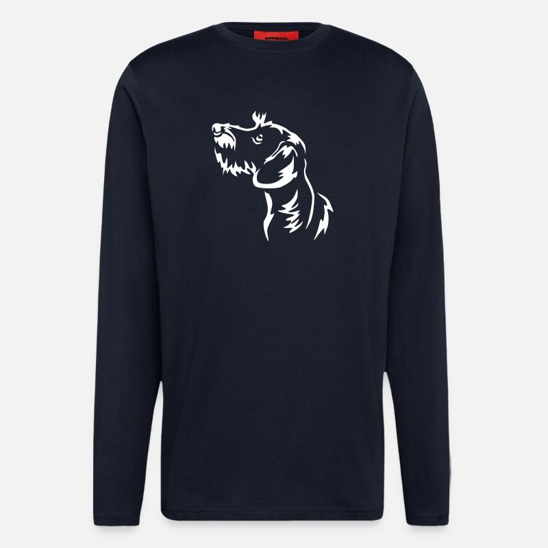 Dackel Kopf "Black Edition" - Langarmshirt - made by SPREAD  - DARK NAVY