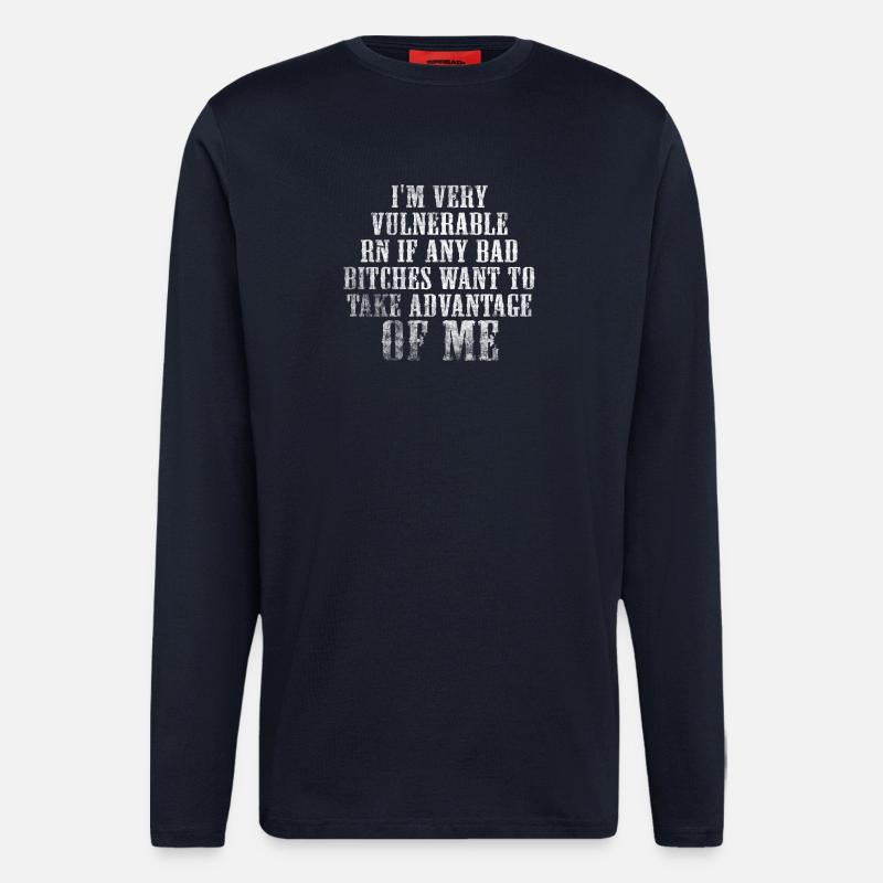 I'm Very Vulnerable RN - Longsleeve - made by SPREAD  - DARK NAVY