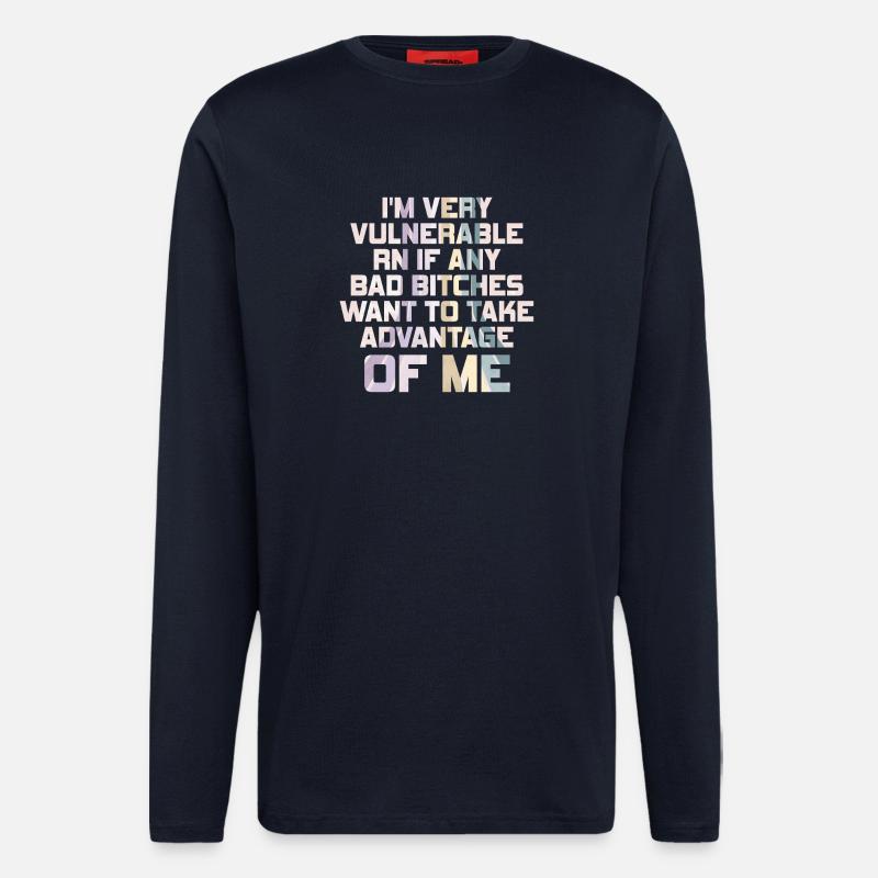 I'm Very Vulnerable RN - Langarmshirt - made by SPREAD  - DARK NAVY