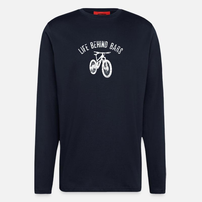 Leben hinter Gittern Fahrrad - Langarmshirt - made by SPREAD  - DARK NAVY