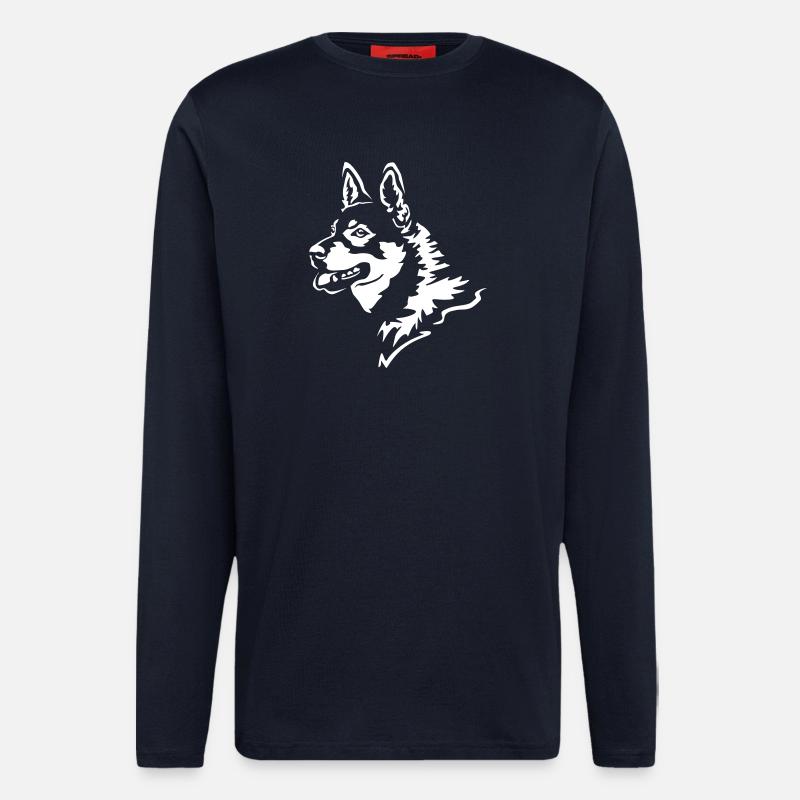Jämthund Head "Black Edition" - Longsleeve - made by SPREAD - DARK NAVY