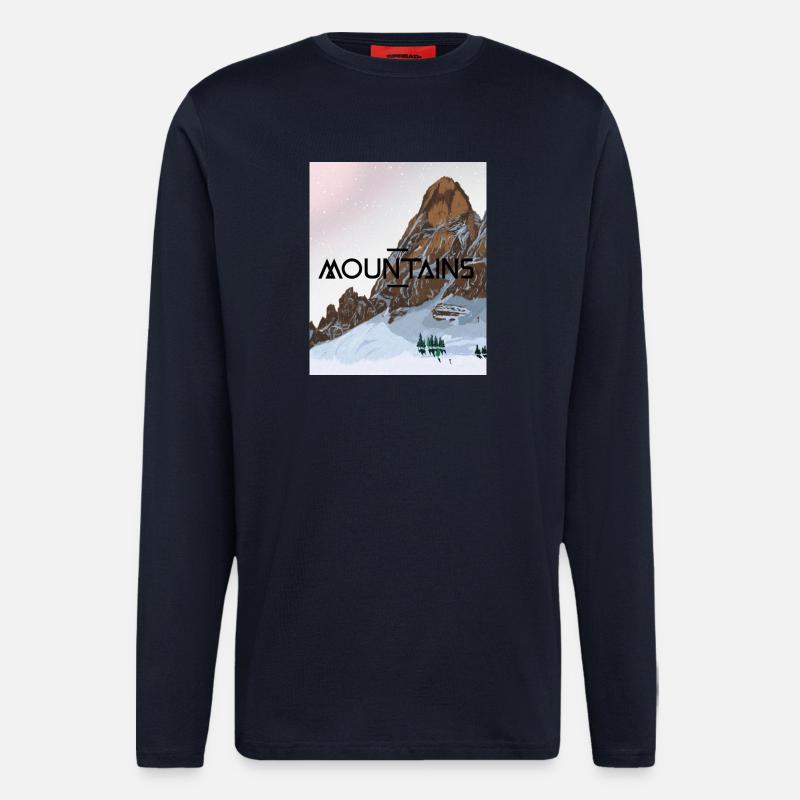 Verschneiter Berg - Langarmshirt - made by SPREAD  - DARK NAVY