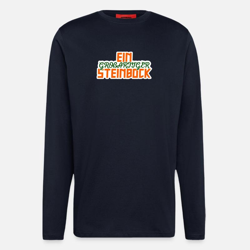 Steinbock Galaxy Statement Tierkreiszeichen Himmel - Langarmshirt - made by SPREAD  - DARK NAVY