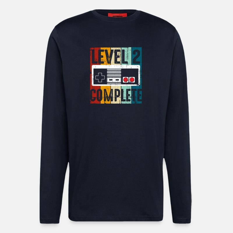 Level 2 Complete Retro Console - Longsleeve - made by SPREAD  - DARK NAVY