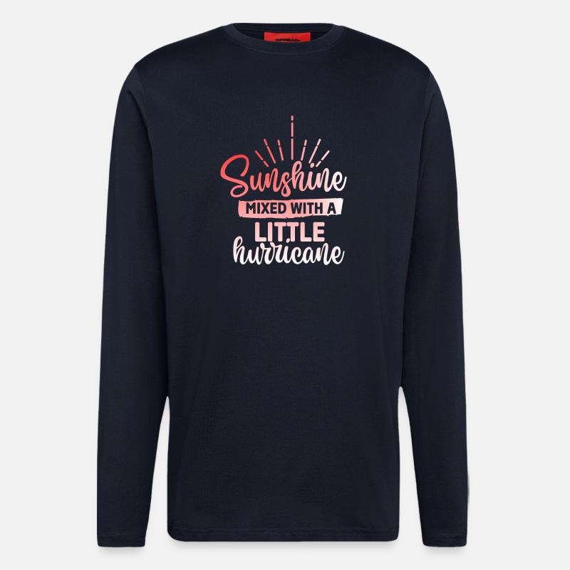 Sunshine mixed with a hurricane - Longsleeve - made by SPREAD  - DARK NAVY