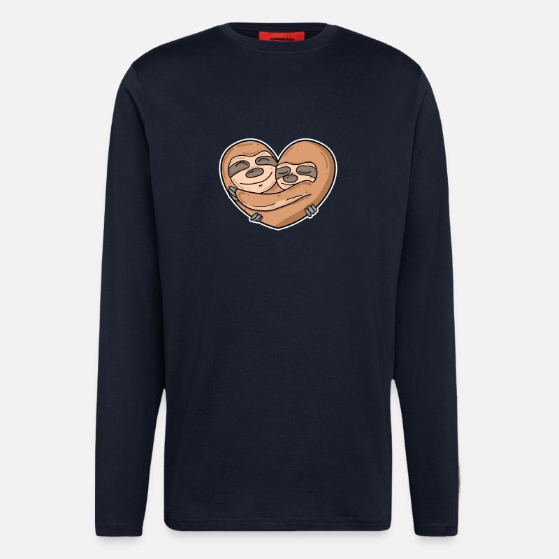 Sloth Heart - Longsleeve - made by SPREAD  - DARK NAVY