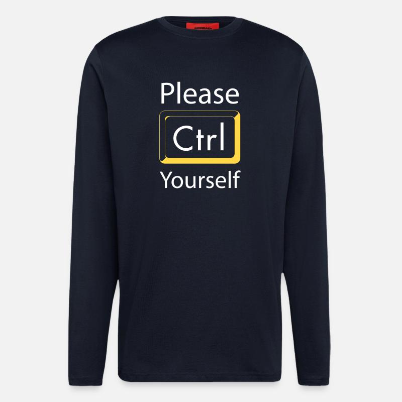 Please Ctrl yourself Gaming - Longsleeve - made by SPREAD - DARK NAVY