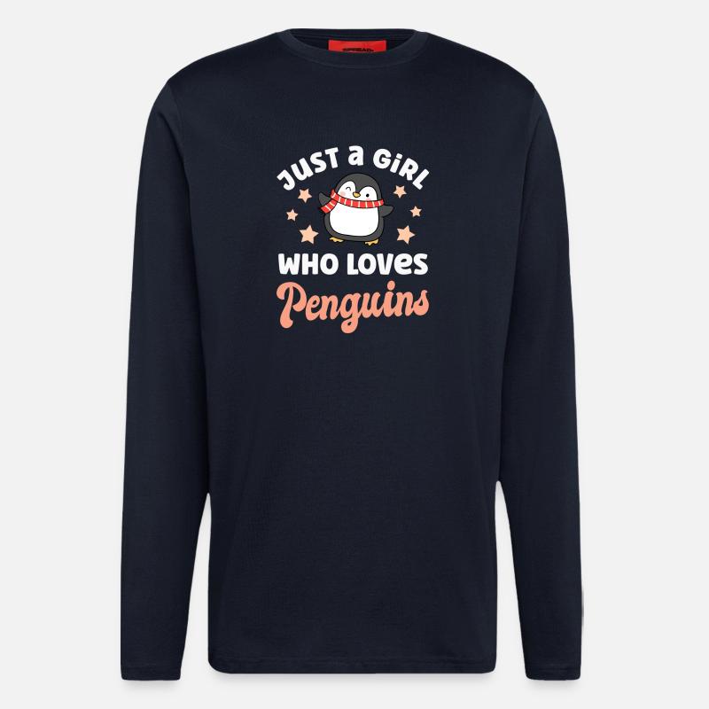 Penguin Penguins - Longsleeve - made by SPREAD  - DARK NAVY