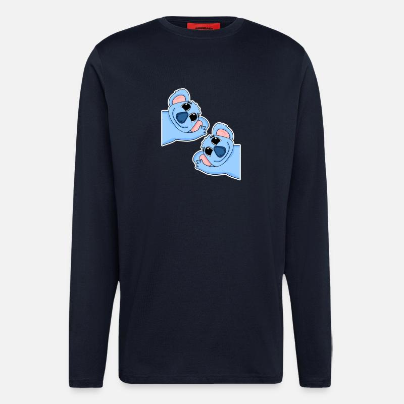 Koala Koalas - Manches longues bio décontracté fabriqué en UE - DARK NAVY